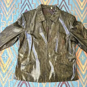 Preston &‎ York snakeskin leather jacket